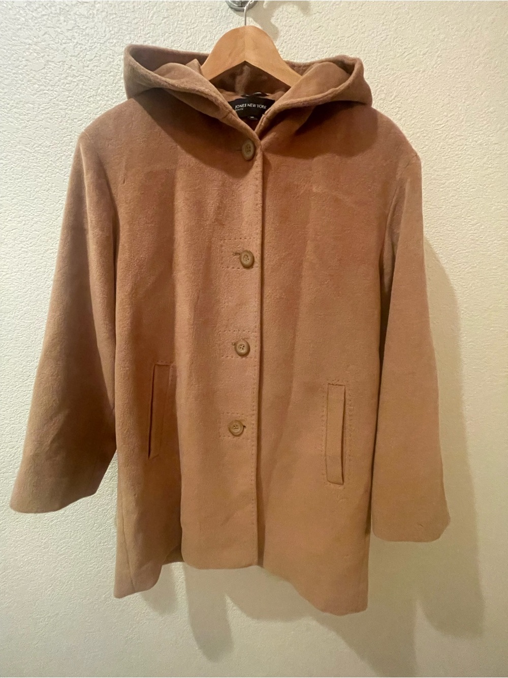 Jones New York Camel Wool Blend Coat